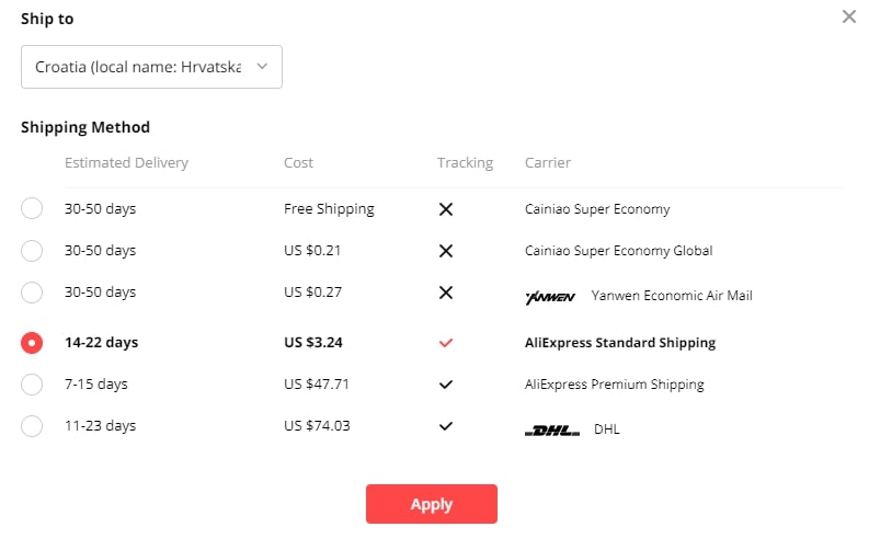 How to Get Premium Shipping on Aliexpress