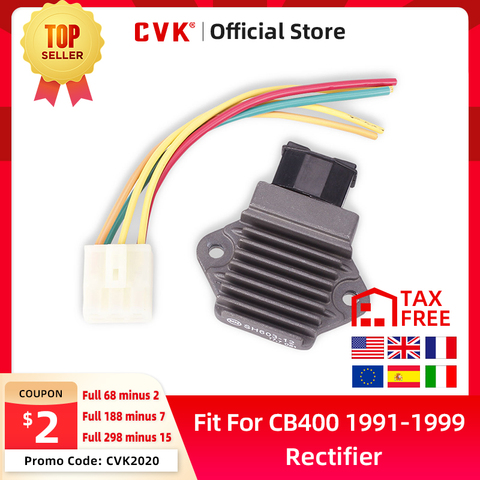 CVK Rectifier Voltage Regulator Charger with plug For HONDA CB400 CB400SF CB-1 VT250 CBR900 VTR250 VTR1000 VFR400 VFR750 CBF600 ► Photo 1/6