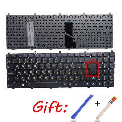 RUSSIAN Keyboard for DNS Clevo W650 W650SRH W655 W650SR W650SC R650SJ W6500 W650SJ w655sc w650sh MP-12N76SU-4301 RU BLACK ► Photo 1/4