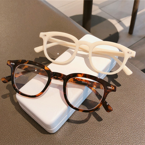 SO&EI Fashion Square Women Optical Glasses Frame Clear Anti-Blu-Ray Eyewear Vintage Nail Eyeglasses Frame Men Computer Goggles ► Photo 1/6