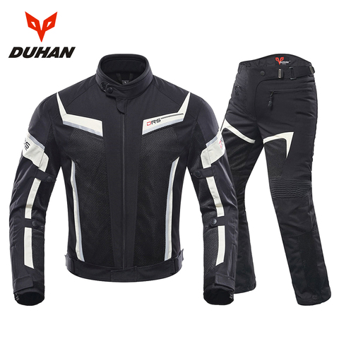 DUHAN Motorcycle Jacket Men Pants Moto Summer Protective Motorcycle Suit Mesh Moto Racing Jackets Clothing Motorbiker Blouson ► Photo 1/6