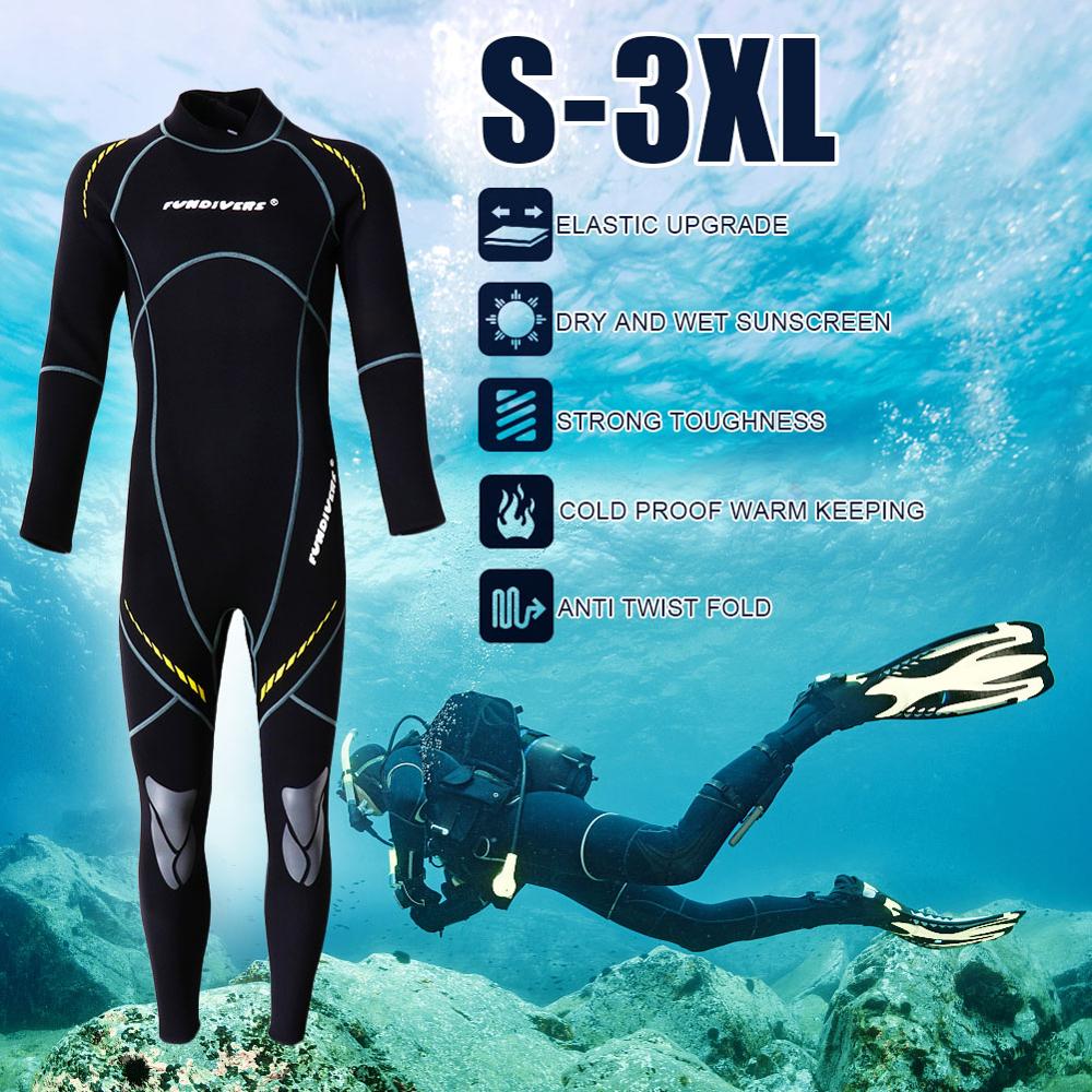Men 5mm Neoprene Thermal Wetsuits Scuba Diving 2 Pieces Swim Suit Jackets Pants 