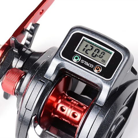 6.3:1 13+1BB Fishing Reel Left / Right Hand Low Profile Line Counter Fishing Tackle Gear with Digital Display Carretilha Pesca ► Photo 1/6