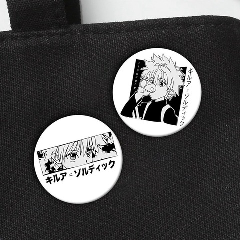 Hunter X Hunter Brooch Badge Anime Cartoon Figure GON Killua Kurapika Leorio Round Metal Display Brooches Pins Jewelry ► Photo 1/6