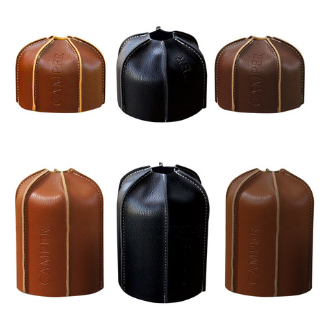 Camping Gas Tank Leather Case 450/230g Gas Canister Protective Cover Durable Canister Cover Bag Fuel Cylinder Storage Bag ► Photo 1/6