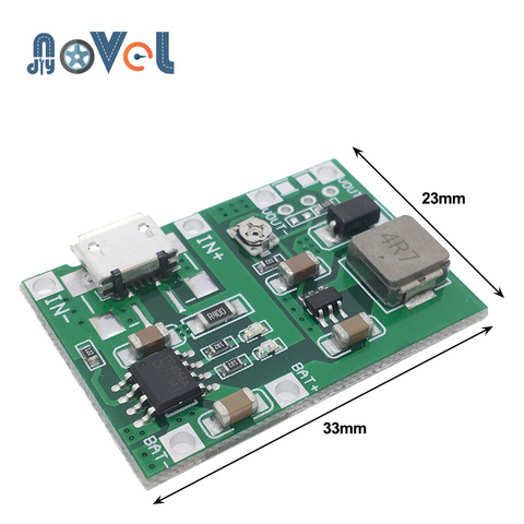 TP4056 3.7V 4.2V 9V 5V 2A Adjustable Step Up Module 18650 Lithium Li-ion Battery Charging Discharge Power Board ► Photo 1/6