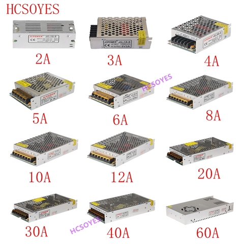 5V 2A/3A/4A/5A/6A/8A/10A/12A/20A/30A/40A/60A SwitchLED Power Supply Transformers For WS2812B WS2801 APA102 8806 LED Strip ► Photo 1/6