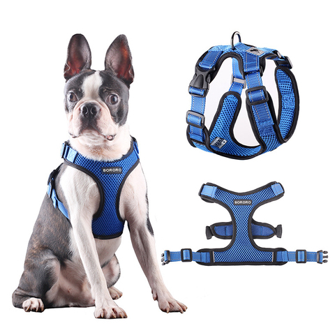 Adjustable Pet Training Product Chihuahua Pug No Pull Mesh Dog Harness Breathable Puppy Vest Reflective Harnesses For Small Dogs ► Photo 1/6
