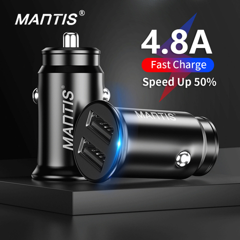 MANTIS USB Car Charger 4.8A Mini Car Phone Charger Adapter in Car For  Samsung S10 Plus Xiaomi Redmi Note 7 iPhone 11 XR XS 8 - Price history &  Review
