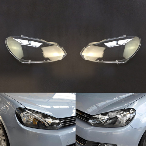 Car Headlamp Lens  For Volkswagen VW Golf 6 2009 2010 2011 2012  Car   Replacement  Shell Cover Auto Shell ► Photo 1/6