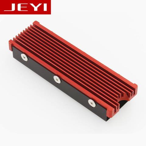 JEYI Cooling Warship Dust-proof Thermal Conductivity Silicon Wafer Cooling NVME NGFF M.2 2280 Aluminum Sheet Gold Bar ► Photo 1/6