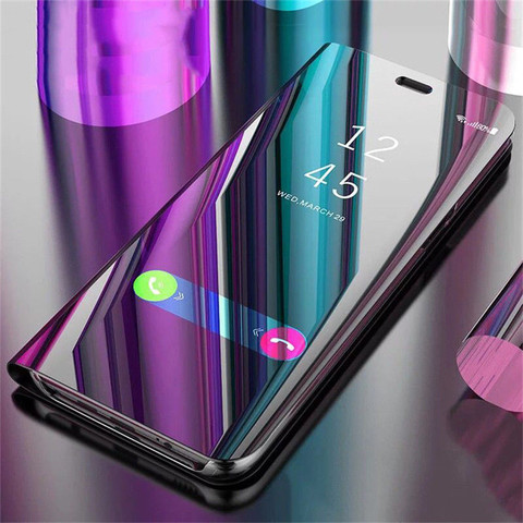 Smart Mirror Phone Case For Samsung Galaxy A51 A71 Luxury PU Leather View Flip Cover For A 51 A 71 Stand Coque Capa Fundas ► Photo 1/6