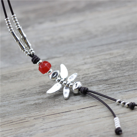 Anslow Fashion Jewelry Vintage Retro Wholesale Lover Couple Dragonfly Long Necklace Sweather Chain Bijoux Charms  LOW0027AN ► Photo 1/6