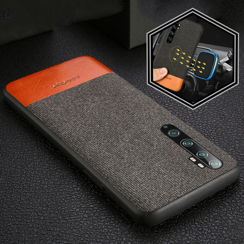 Canvas Magnetic case For Xiaomi Mi Note 10 10pro 9T 9SE 9LITE a3 CC9 A2 man business back cover For Redmi note 8 8t 7 9S 9 PRO ► Photo 1/6