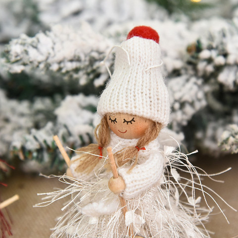Christmas Tree Decorations Cute Angel Ski Dolls Pendant Navidad 2022 New Year Home Decor Christmas Tree Ornaments Xmas Kids Gift ► Photo 1/6
