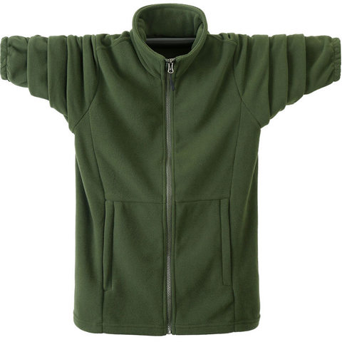 Autumn Winter Hoodies Men Casual Hoodies Sweatshirt Jacket Male Fleece Warm Army Green Windbreaker Large Size Soild Coats 6XL ► Photo 1/6