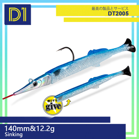 D1 3D Needle Jig Metal Fishing Lure New 140mm 12.2g Silicone Baits 2022 Sea Sinking Soft Lure Jigging Lead Fish  Artificial Bait ► Photo 1/6