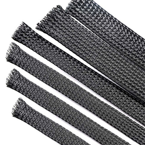 Cable Sleeves 2/3/4/6/8/10/12/16/18mm black Snakeskin mesh Wire Protecting PET Nylon Cable Sleeve wire mesh shock for cable sets ► Photo 1/1