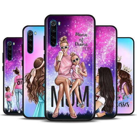 Woman Fashion girl Super Mom baby Case for Xiaomi Redmi Note 7 8 8T 9S Note 8 9 Pro 6A 7A 8A 9A 9C K20 K30 Pro Silicone Cover ► Photo 1/6