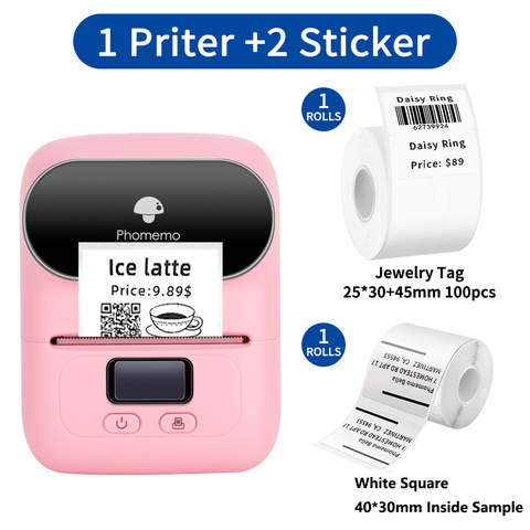 Phomemo M110 Labels Maker Mini Printer Wireless Phone Bluetooth Sticker Machine Cloth Jewelry Price Tag Logo Impressora Termica ► Photo 1/6