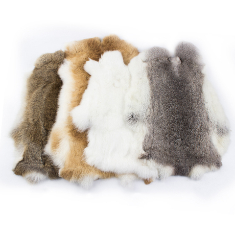 Nature Rabbit Fur DIY Apparel Sewing Fabric Fluffy Rabbit Leather Fur Home Decoration Clothing Accessories Raw High Quality 1Pcs ► Photo 1/6