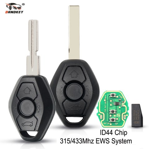 Dandkey Car Remote Key For BMW EWS Sytem E38 E39 E46 X3 X5 Z3 Z4 1/3/5/7 Series 315/433MHz ID44 Chip Blank Key Shell Transmitter ► Photo 1/6