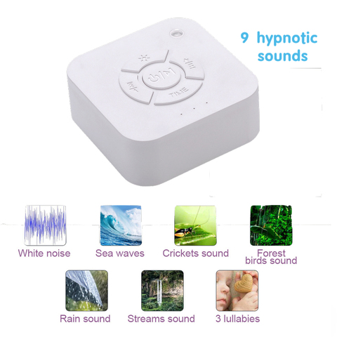 White Noise Sound Machine USB Rechargeable Sleep Alert Baby Sound Machine Timed Shutdown For Baby Sleep Soother Office Travel ► Photo 1/6