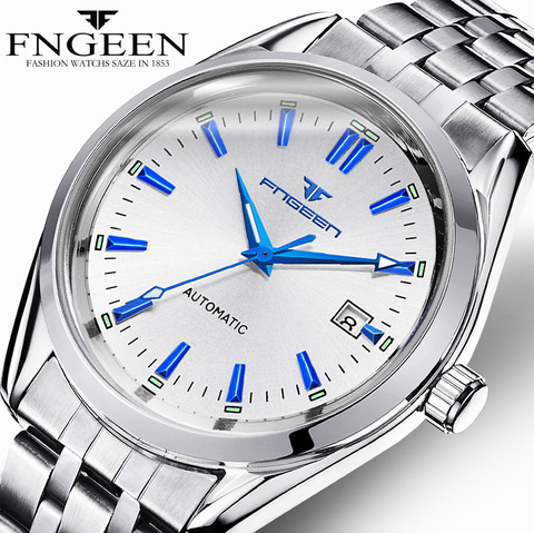 Mens Top Brand FNGEEN Automatic Mechanical Watches Self Windign Male Luminous Fashion Business Watch Casual Waterproof Relogio ► Photo 1/6