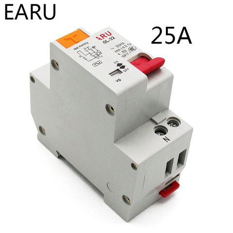 25A DZ30L EPNL DPNL 230V 1P+N Residual Current Circuit Breaker With Over And Short Current  Leakage Protection RCBO RCCB MCB DIY ► Photo 1/3