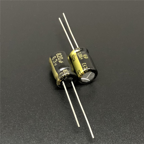 10pcs 820uF 6.3V FJ Series 8x11.5mm Low ESR 6.3V820uF Motherboard Capacitor ► Photo 1/2