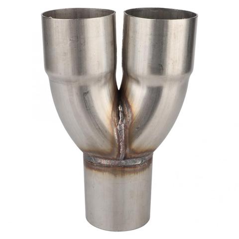 T304 stainless steel Universal Stainless Exhaust Y Pipe Adapter 2.5in OD inlet to 2.5in ID Dual Motorcycle Accessories ► Photo 1/6