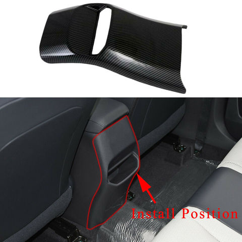 Car Carbon Fiber Styling Rear Center Air Vent Outlet Frame Protector Cover Accessories Fit For Hyundai ix25 Creta 2022 ► Photo 1/6
