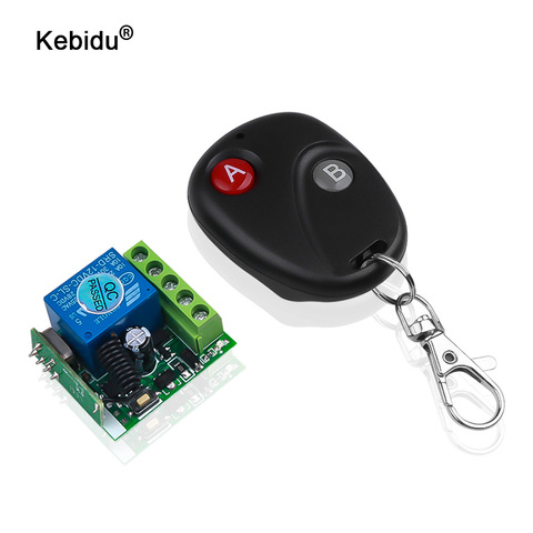 kebidu 433 Mhz Remote Controls RF Transmitter with DC 12V 1CH relay Receiver Module Switch Wireless Remote Control ► Photo 1/6