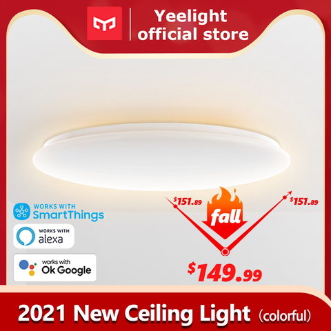 2022 New Yeelight Arwen Smart LED Ceiling colorful Light  Adjustable Brightness Work With OK google  Amazon alexa ► Photo 1/6