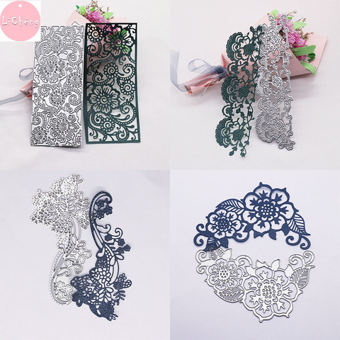 Lace Flower Dies Scrapbooking Craft Paper Cards Embossed Decorative Craft Die Cut Border Stencil Home DIY Art Template 2022 ► Photo 1/5