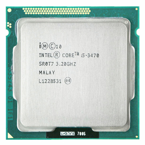 INTEL CORE i5-3470  I5 3470 CPU 3.2GHz Quad-Core L3 Cachen Size 12M Socket LGA 1155 Core CPU ► Photo 1/2