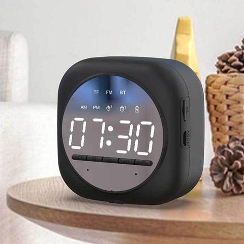 Q12 Bluetooth 5.0 Multifunctional Alarm Clock Subwoofer Speaker Support TF Card ► Photo 1/6