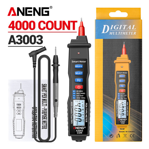 ANENG A3003 Digital Multimeter Pen Type Meter 4000 Counts with Non Contact AC/DC Voltage Resistance Capacitance Hz Tester Tool ► Photo 1/1