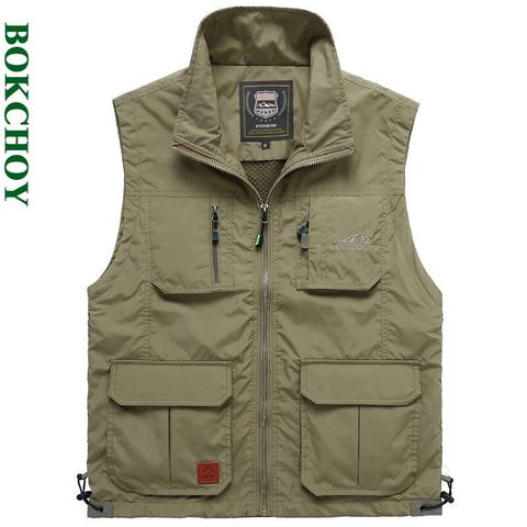 Thin Outdoor Quick-drying Sleeveless Jacket Photography Fishing Multi-pocket Casual Vest Vest Men Vest 7838 ► Photo 1/6