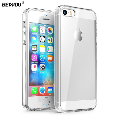 Case For iPhone SE 5S 5 TPU Silicon Durable Clear Transparent Soft Case for APPLE iPhone SE 5S 5 protective Back Cover ► Photo 1/6