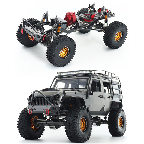 All Metal Frame Chassis Kit 312mm Wheelbase with 1.9 Beadlock Wheels Tires Bumper for 1/10 RC Crawler SCX10 Rock Off Road Truck ► Photo 1/6