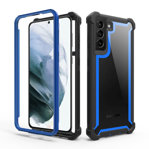 Case For S21 Heavy Duty Protection PC+TPU Clear Case For Samsung Galaxy S21 Ultra S20 Fe S10 5G S20 Lite Shockproof Sturdy Cover ► Photo 1/6