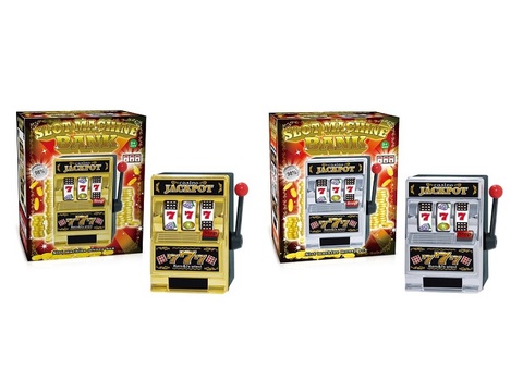 Las Vegas Style Tabletop Slot Machine Mechanical  Fruit Machine Money Box Coin Bank Casino Jackpot Slot Machine Piggy Bank model ► Photo 1/6