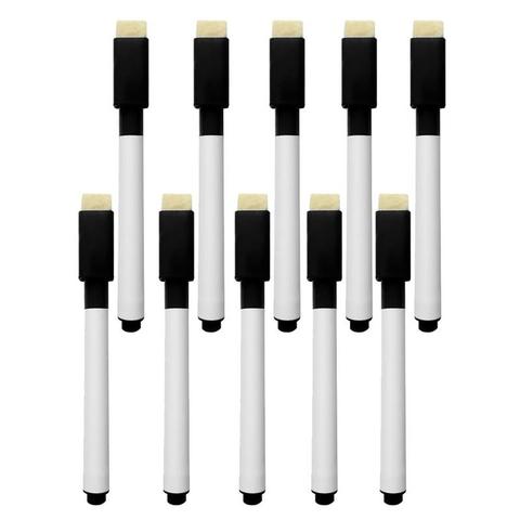 10PCS/Lot Coloured Ink Whiteboard Marker Pen Set With Pen Gift Children Marker Eraser Marker Stationery Kids Pen Erasable P3O0 ► Photo 1/6