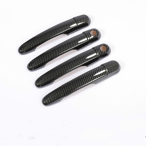 High Quality Chrome Carbon Fiber Car Door Handle Cover Trim For Hyundai Elantra 2007 - 2010 HD 2008 2009 Car Stickers Overlay ► Photo 1/6