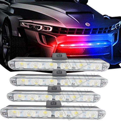 1/2/4LED stroboscopes Light fso Flashing Firemen Lights Led  police lights auto flash Strobe Warning Light Car Truck Emergency ► Photo 1/6