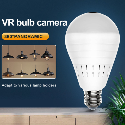 Videcam Wifi Panorama HD Camera Security Lamp Panoramic Bulb CCTV Video Wireless Ip Camera Surveillance Fisheye vision Camera ► Photo 1/6