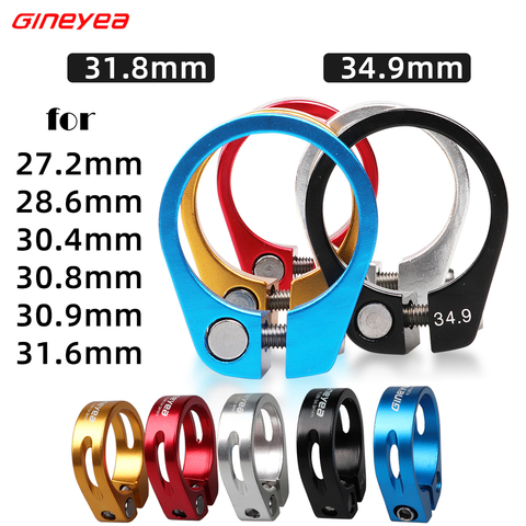 Gineyea 31.8 34.9 mm Lock Up Bike Seatpost Clamp Aluminum Alloy For Pipe Road MTB Bike 27.2 28.6 30.4 30.8 30.9 31.6 Seat Post ► Photo 1/6