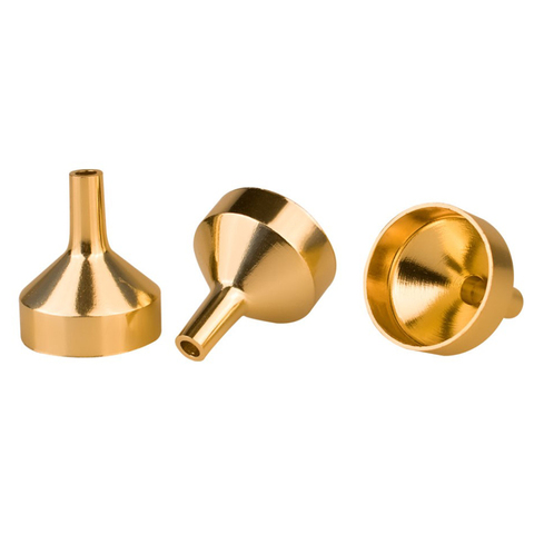 10 Pieces Mini Gold Funnel Aluminium Material For Filling Small Bottles Transferring Liquid Refill Perfume Essential Oil Lab ► Photo 1/5