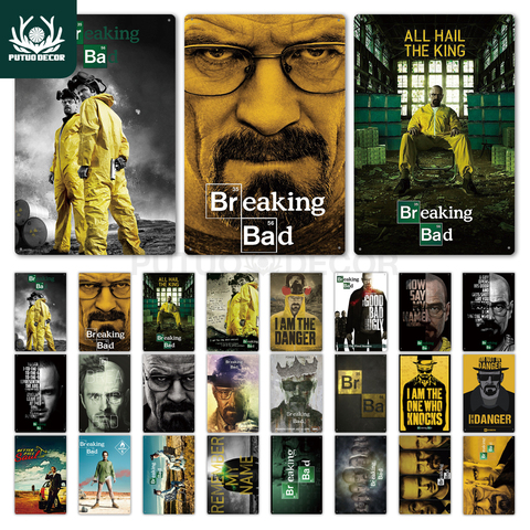 Putuo Decor Breaking Bad Metal Poster Tin Sign Plaque Metal Vintage Wall Plate Metal Sign Bar Club Wall Decor Retro Home Decor ► Photo 1/6